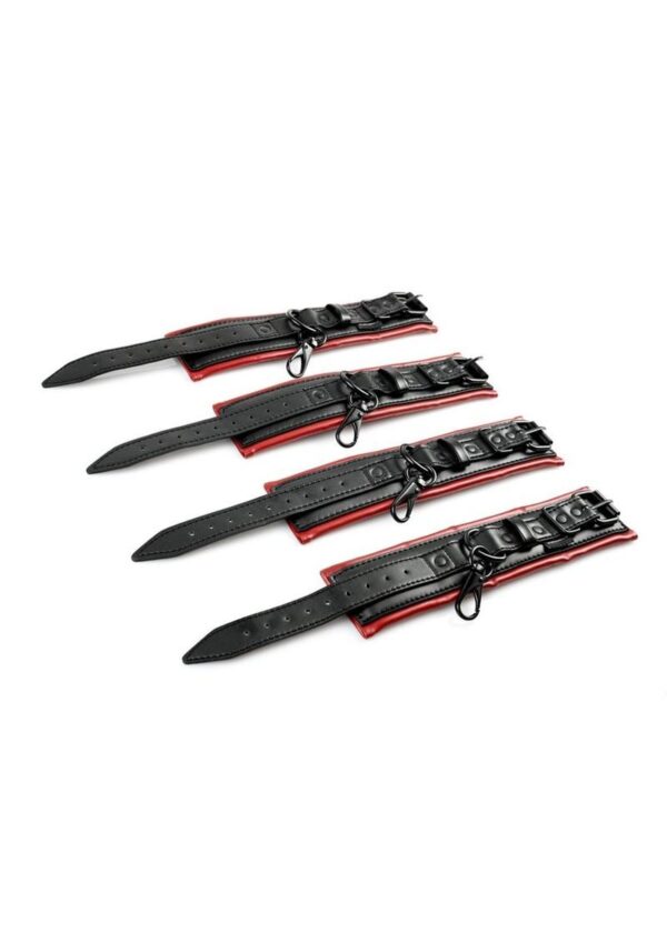 Saffron Spreader Bar and Cuff Set - Black/Red - Image 2