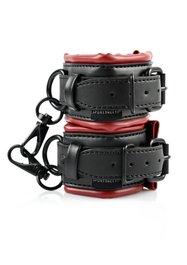 Saffron Spreader Bar and Cuff Set - Black/Red - Image 4