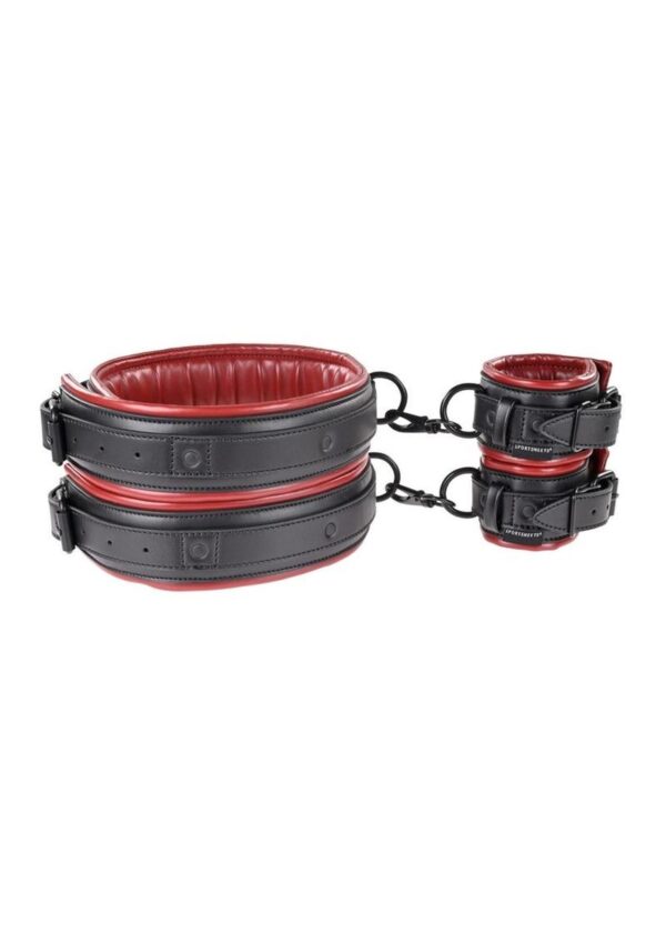 Saffron Thigh and Wrist Cuff Set - Red/Black - Image 3