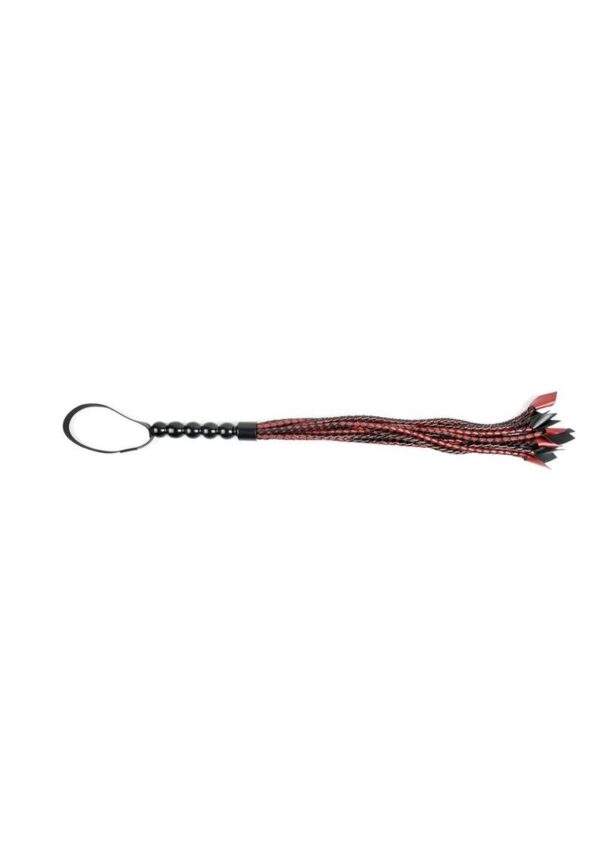 Saffron Braided Flogger - Black/Red - Image 3