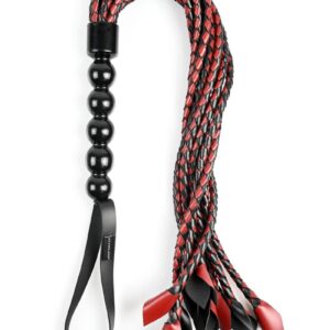 Saffron Braided Flogger - Black/Red