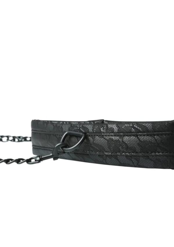 Sincerely Lace Adjustable Collar and Leash Set - Black - Image 3