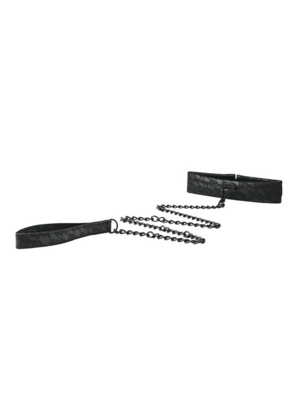 Sincerely Lace Adjustable Collar and Leash Set - Black - Image 4