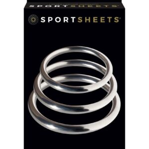 Sportsheets Metal O Ring Cock Ring (3 Pack) - Silver