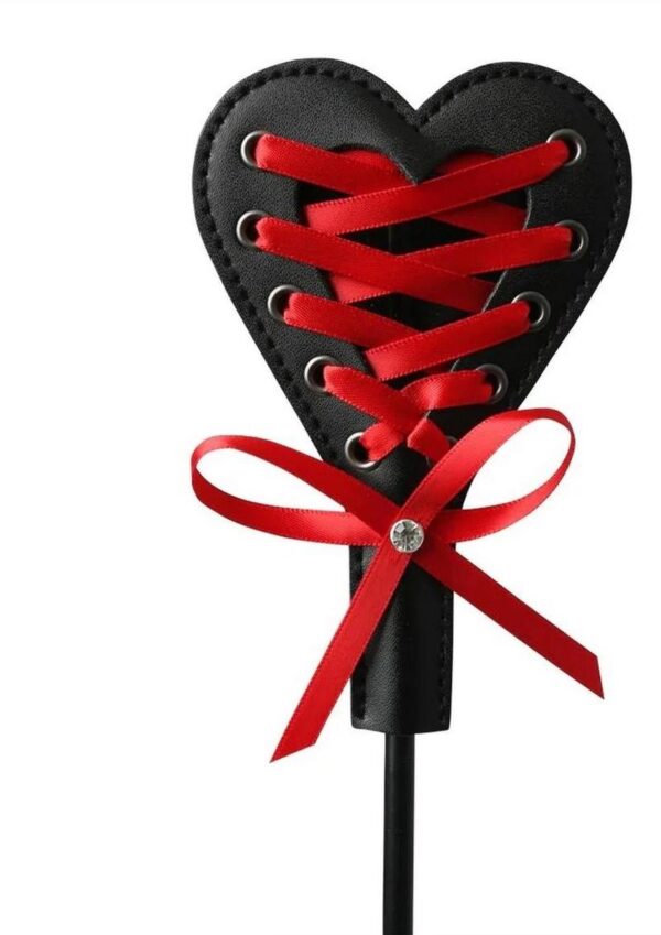 Sex and Mischief Heart Beat Crop - Black/Red - Image 3