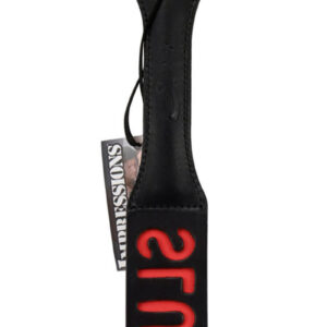 Sportsheets Leather Slut Impression Paddle 12in - Black