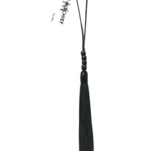 Sex and Mischief Beaded Flogger Noir Whip 16in - Black