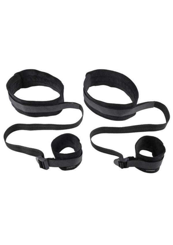 Sex and Mischief Brat Thigh and Wrist Cuffs - Black - Image 2