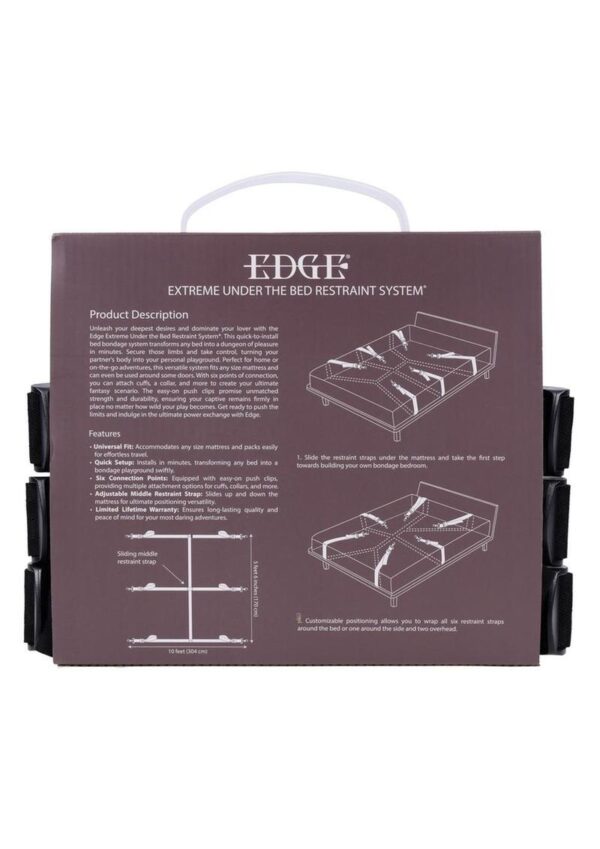 Edge Extreme Under The Bed Bondage System - Black - Image 4