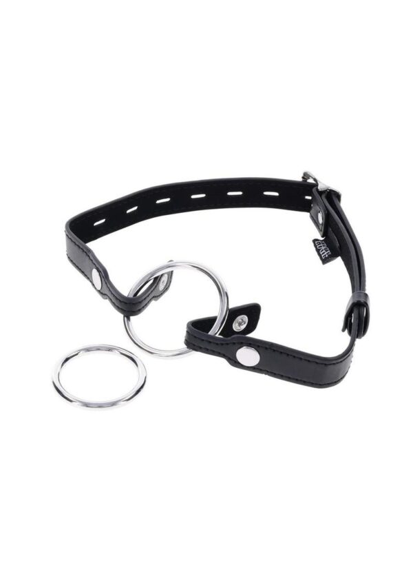 Edge Interchangeable Ring Gag - Black - Image 3