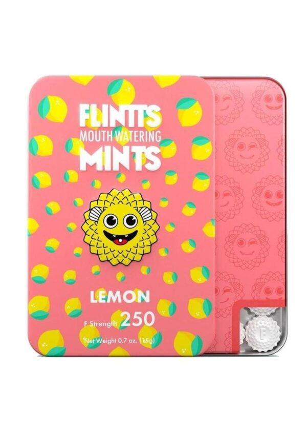 Flintts Mints Mouth Watering Oral Delights - Lemon (F Strength 250) - 28-30 per tin
