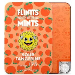 Flintts Mints Mouth Watering Oral Delights - Sour Tangerine (F Strength 175) - 28-30 per tin