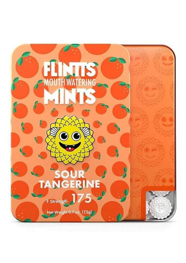 Flintts Mints Mouth Watering Oral Delights - Sour Tangerine (F Strength 175) - 28-30 per tin