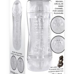 Gender X Double Fantasy Dual End Stroker - Clear
