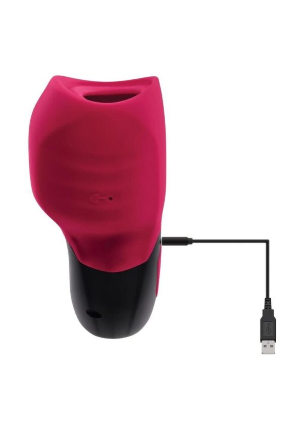 Gender X Body Kisses Rechargeable Silicone Vibrating Suction Massager - Red/Black - Image 4