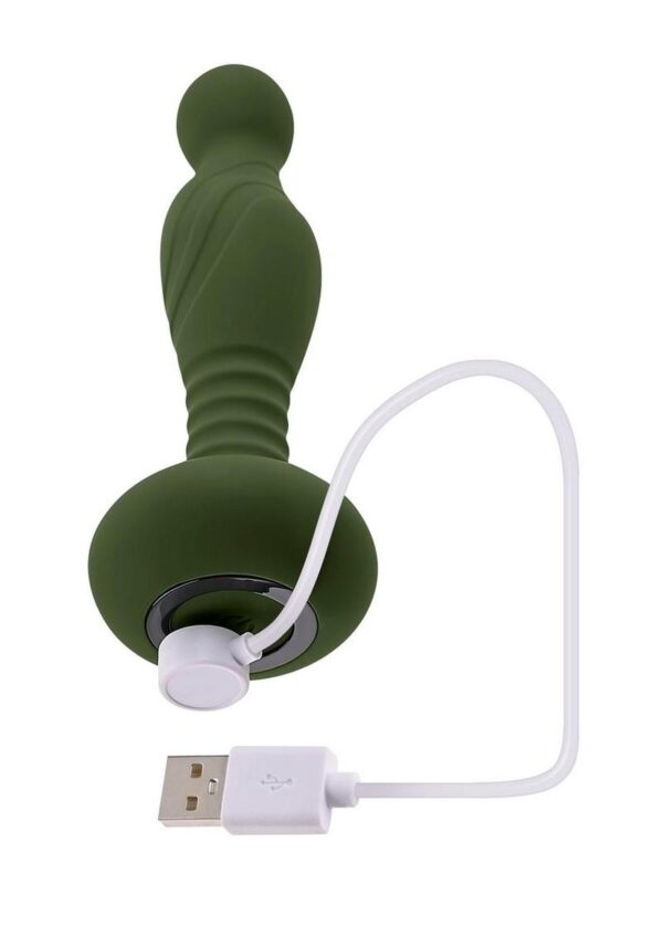 Gender X The General Rechargeable Silicone Vibrator with Remote Control - Green - Image 4