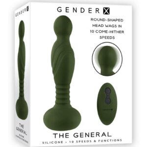 Gender X The General Rechargeable Silicone Vibrator with Remote Control - Green