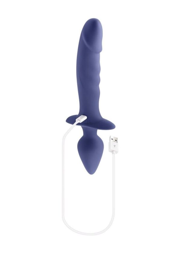 Gender X Dual Defender Rechargeable Silicone Dual Vibrator/Probe with Remote Control - Purple - Image 4