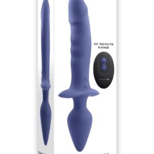 Gender X Dual Defender Rechargeable Silicone Dual Vibrator/Probe with Remote Control - Purple