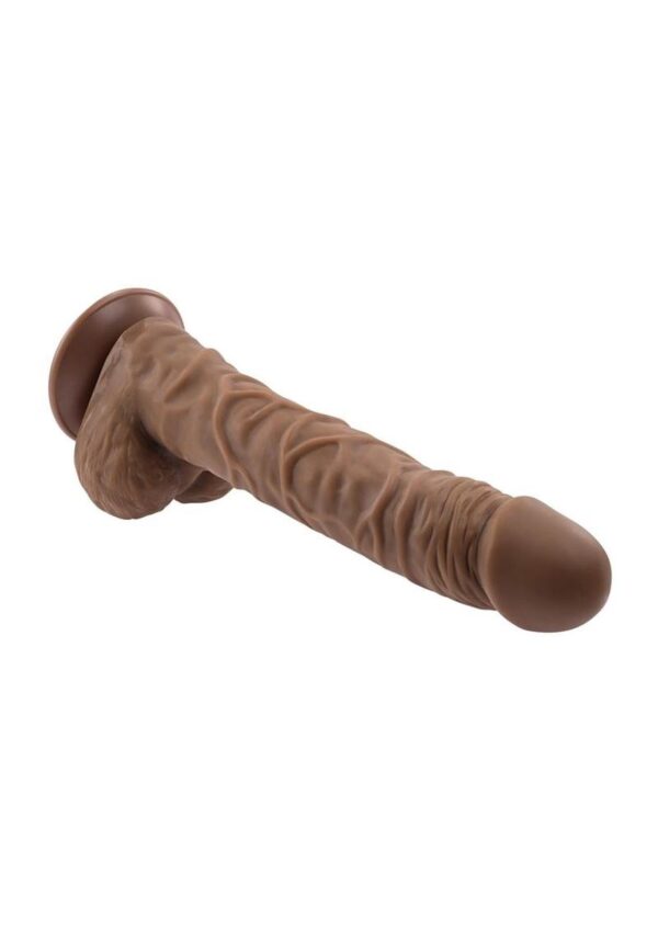 Gender X Flexskin Poseable True Feel Dildo 10in - Chocolate - Image 3
