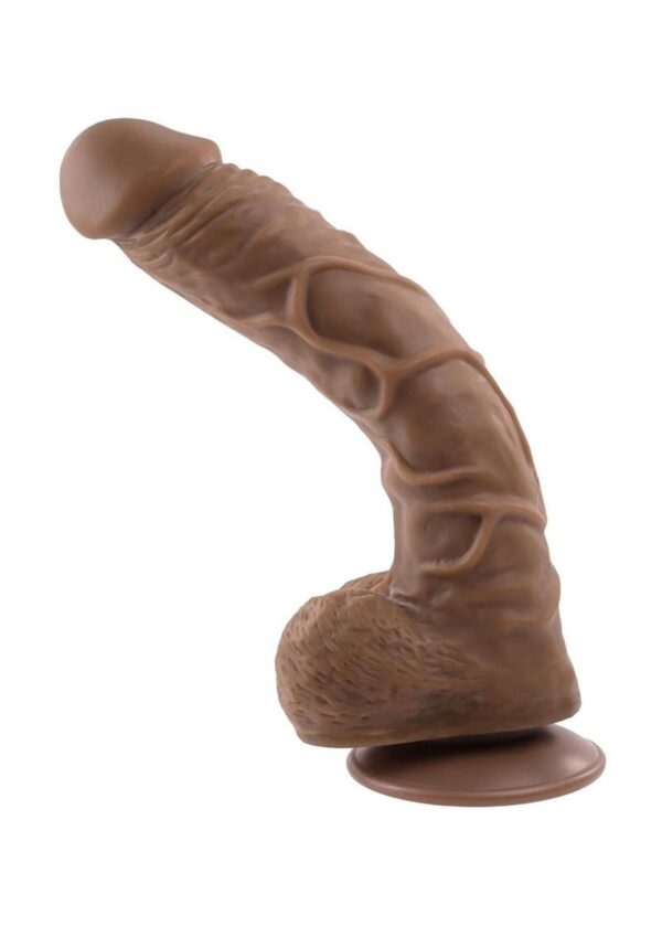 Gender X Flexskin Poseable True Feel Dildo 10in - Chocolate - Image 4