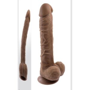 Gender X Flexskin Poseable True Feel Dildo 10in - Chocolate