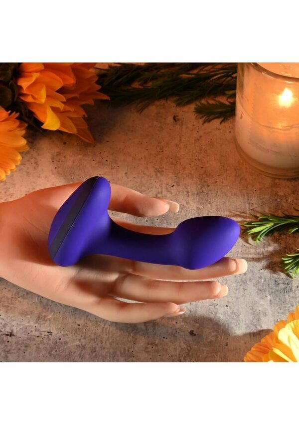 Gender X Anybody`s Plug Rechargeable Silicone Vibrating Butt Plug - Blue - Image 4