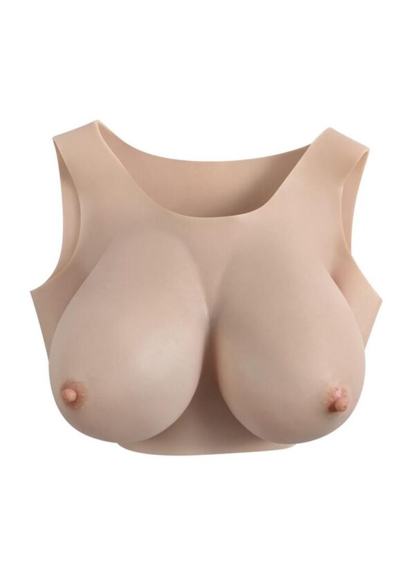 Gender X Breast Plate Silicone E Cup - Vanilla - Image 2