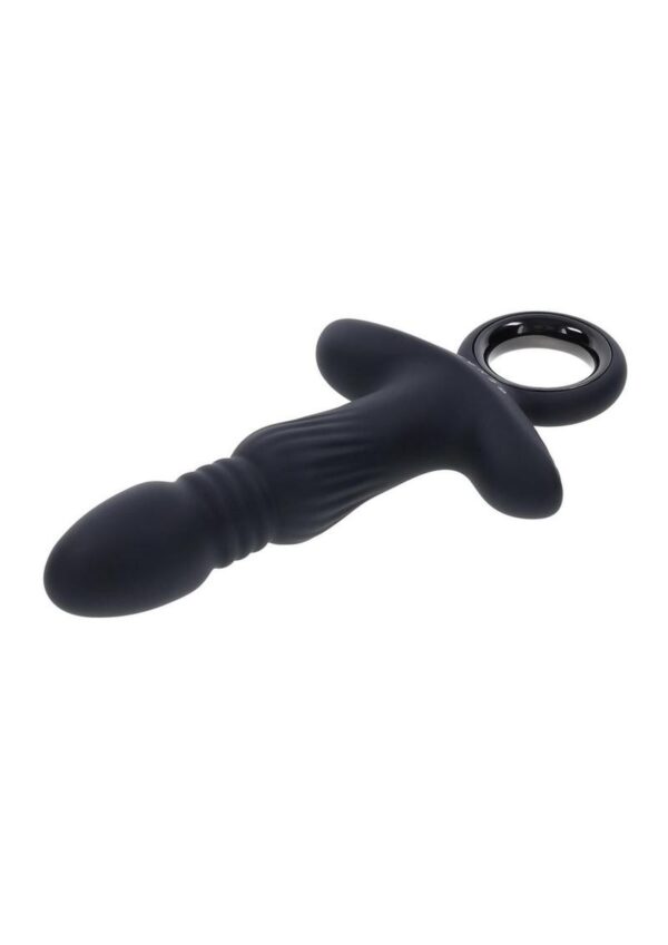 Gender X Slayer Rechargeable Silicone Thrusting Anal Vibrator - Black - Image 3