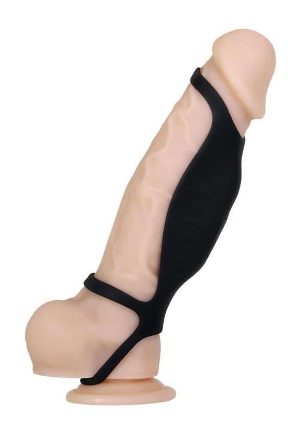 Gender X Rocketeer Rechargeable Silicone Penis Sleeve - Black - Image 4