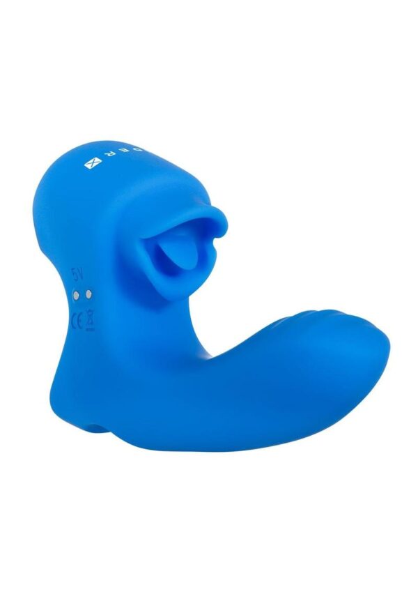 Gender X Flick It Rechargeable Silicone Vibrator - Blue - Image 3