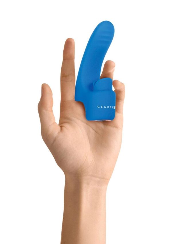 Gender X Flick It Rechargeable Silicone Vibrator - Blue - Image 4