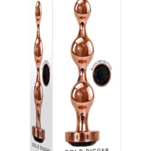Gender X Gold Digger Anal Plug - Large - Rose Gold/Black