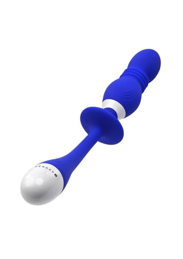 Gender X Play Ball Rechargeable Silicone Thrusting Probe - Blue - Image 2