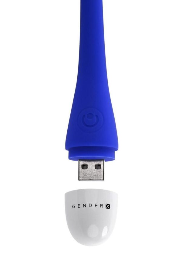 Gender X Play Ball Rechargeable Silicone Thrusting Probe - Blue - Image 4