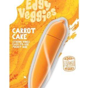 Edgy Veggies Carrot Cake Rechargeable Silicone Vibrator - Orange
