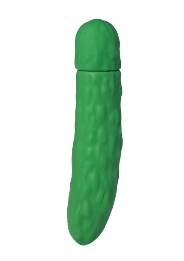 Edgy Veggies Pesky Pickle Rechargeable Silicone Vibrator - Green - Image 2