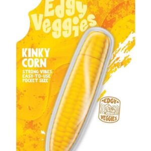 Edgy Veggies Kinky Corn Rechargeable Silicone Vibrator - Yellow