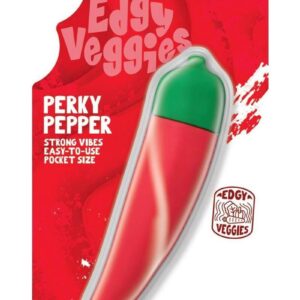 Edgy Veggies Perky Pepper Rechargeable Silicone Vibrator - Red/Green