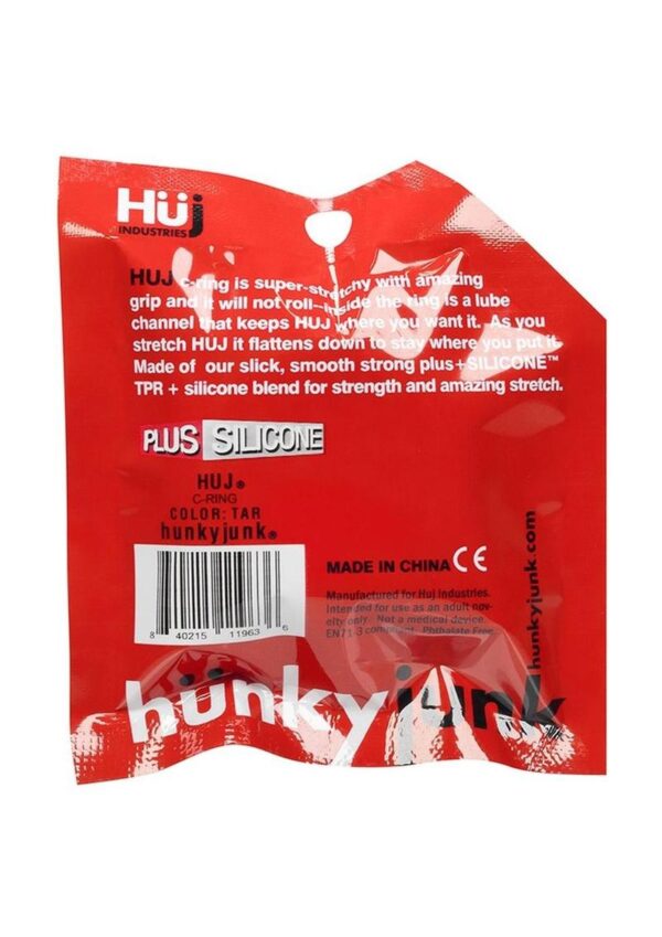 Hunkyjunk HUJ Silicone Cock Ring - Black - Image 4