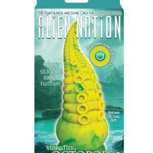 Alien Nation Octopod Silicone Rechargeable Vibrating Creature Dildo - Yellow