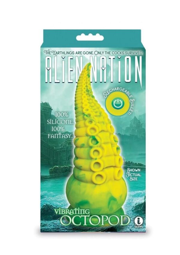 Alien Nation Octopod Silicone Rechargeable Vibrating Creature Dildo - Yellow
