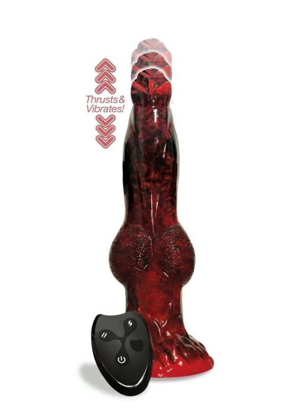 Alien Nation Fire Dragon Silicone Thrusting Dildo with Remote Control - Red/Black - Image 2