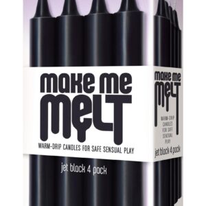 Make Me Melt Warm-Drip Candles (4 Pack) - Jet Black