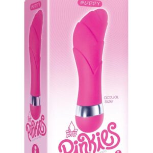 The 9`s - Pinkies, Buddy Silicone Mini Vibrator 4.5in - Pink