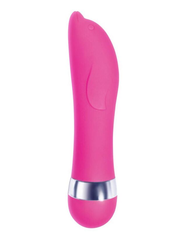 The 9`s - Pinkies, Dolphy Silicone Mini Vibrator 4.5in - Pink - Image 2