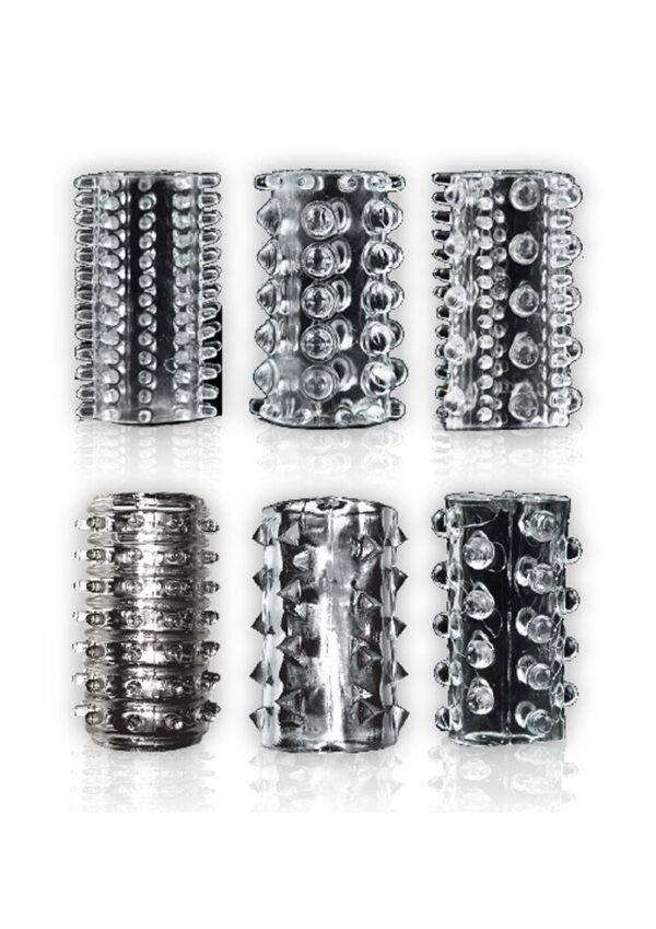 The 9`s - Crystalline Cock Sleeves (6 per pack) - Clear - Image 2