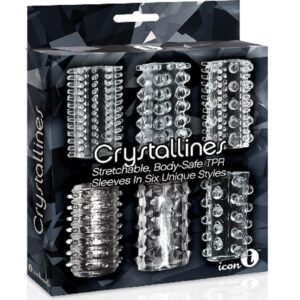 The 9`s - Crystalline Cock Sleeves (6 per pack) - Clear