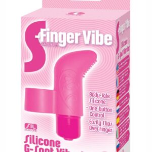 The 9`s - S-Finger Silicone G-Spot Vibrator - Pink