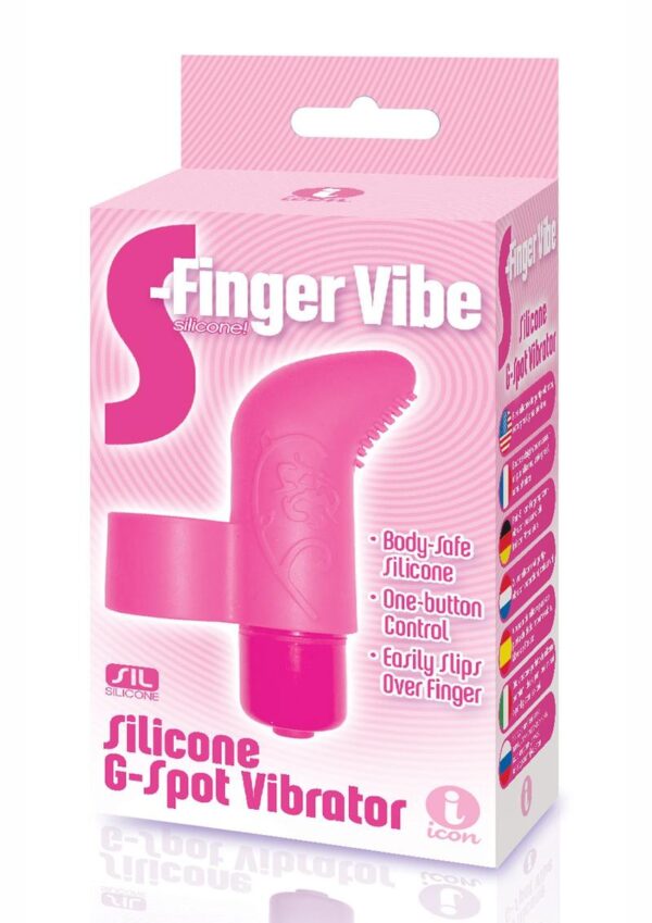 The 9`s - S-Finger Silicone G-Spot Vibrator - Pink